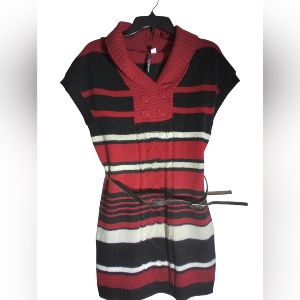 3/$15 Made for me to look amazing cable knit sweater dress large